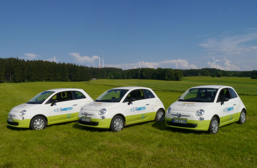 E-Autos werden in Wildpoldsried mit Strom aus Windkraft geladen